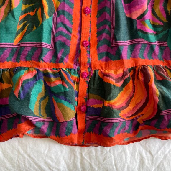 Farm Rio Colorful Foliage Mini Dress (sz L) - Picture 4 of 12